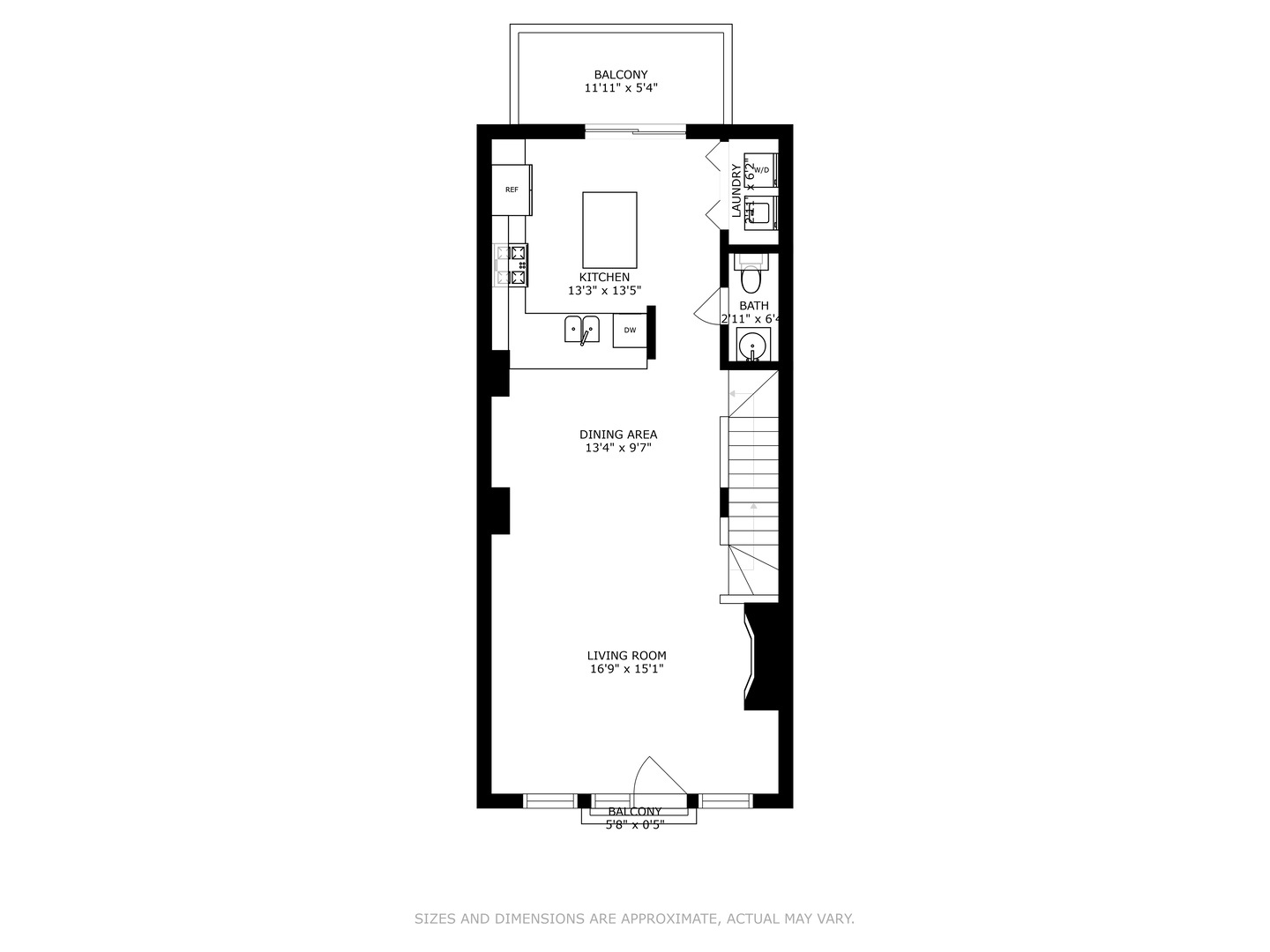 855 North May Street, Unit E Chicago, IL 60642 - Photo 29 of 30 a picture of a floor plan