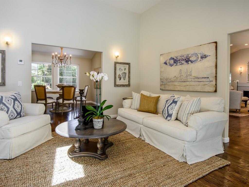151 Eleanor Drive Woodside, CA 94062 - Photo 11 of 26 a living room with furniture and a large mirror