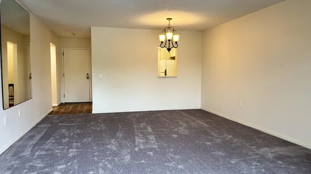 a view of a livingroom with a empty space