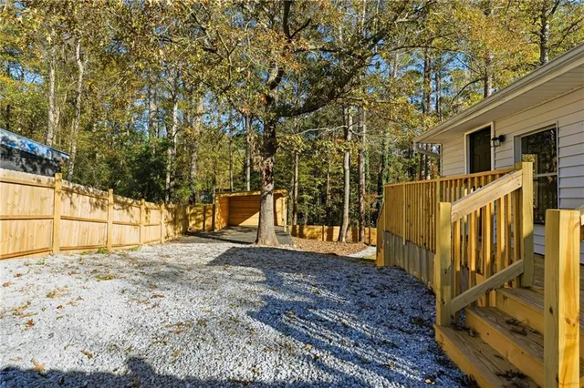 a view of a pathway of a building