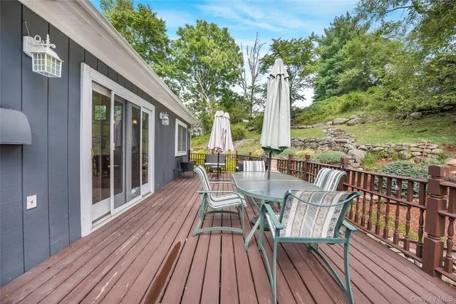 a outdoor view with a sitting space