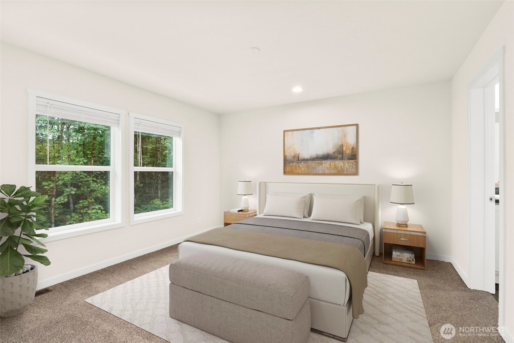 241 Pascoe Avenue Chehalis, WA 98532 - Photo 15 of 33 a bedroom with a large bed and a large window