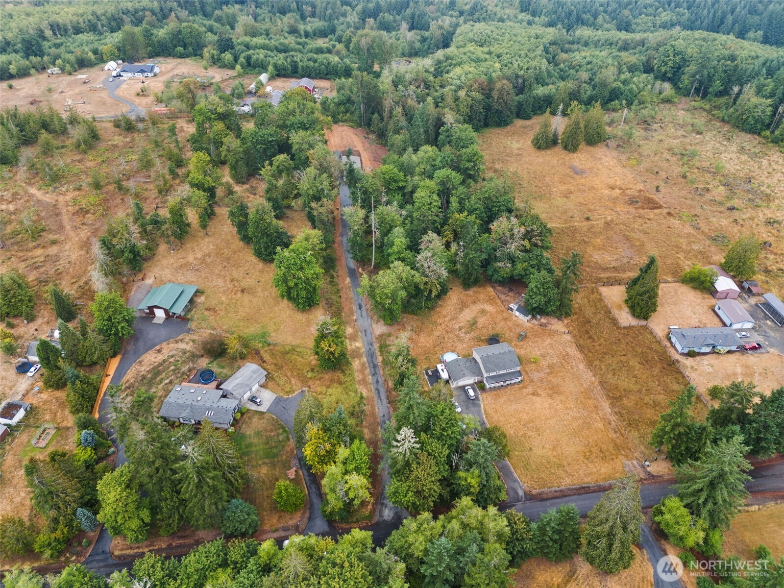 241 Pascoe Avenue Chehalis, WA 98532 - Photo 31 of 33 an aerial view of residential house with outdoor space and trees all around