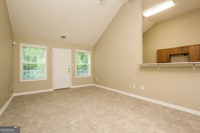 an empty room with a window