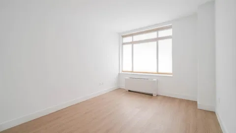 an empty room with a window