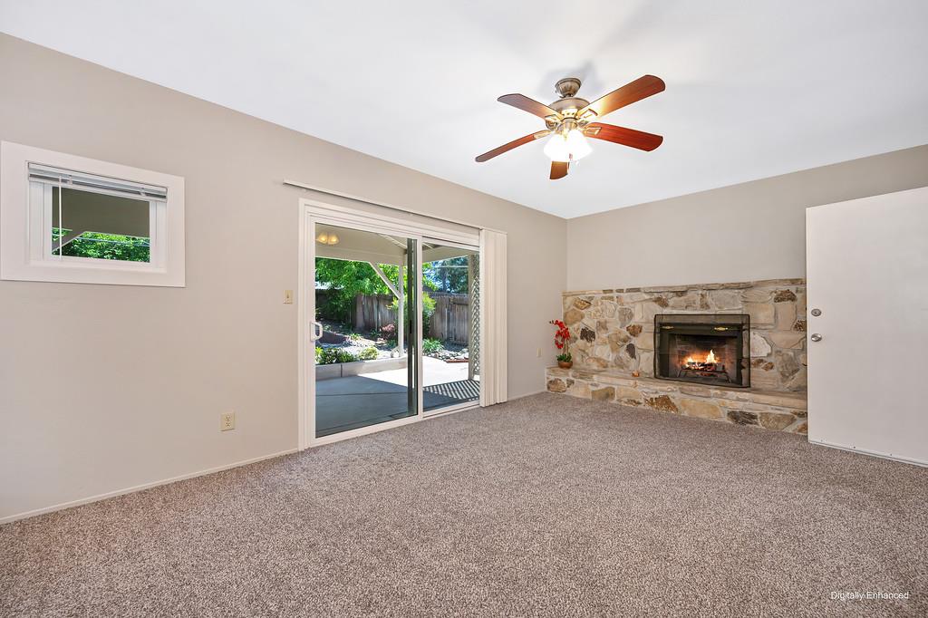 5824 Hesper Way Carmichael, CA 95608 - Photo 45 of 56 a view of an empty room with window and fireplace