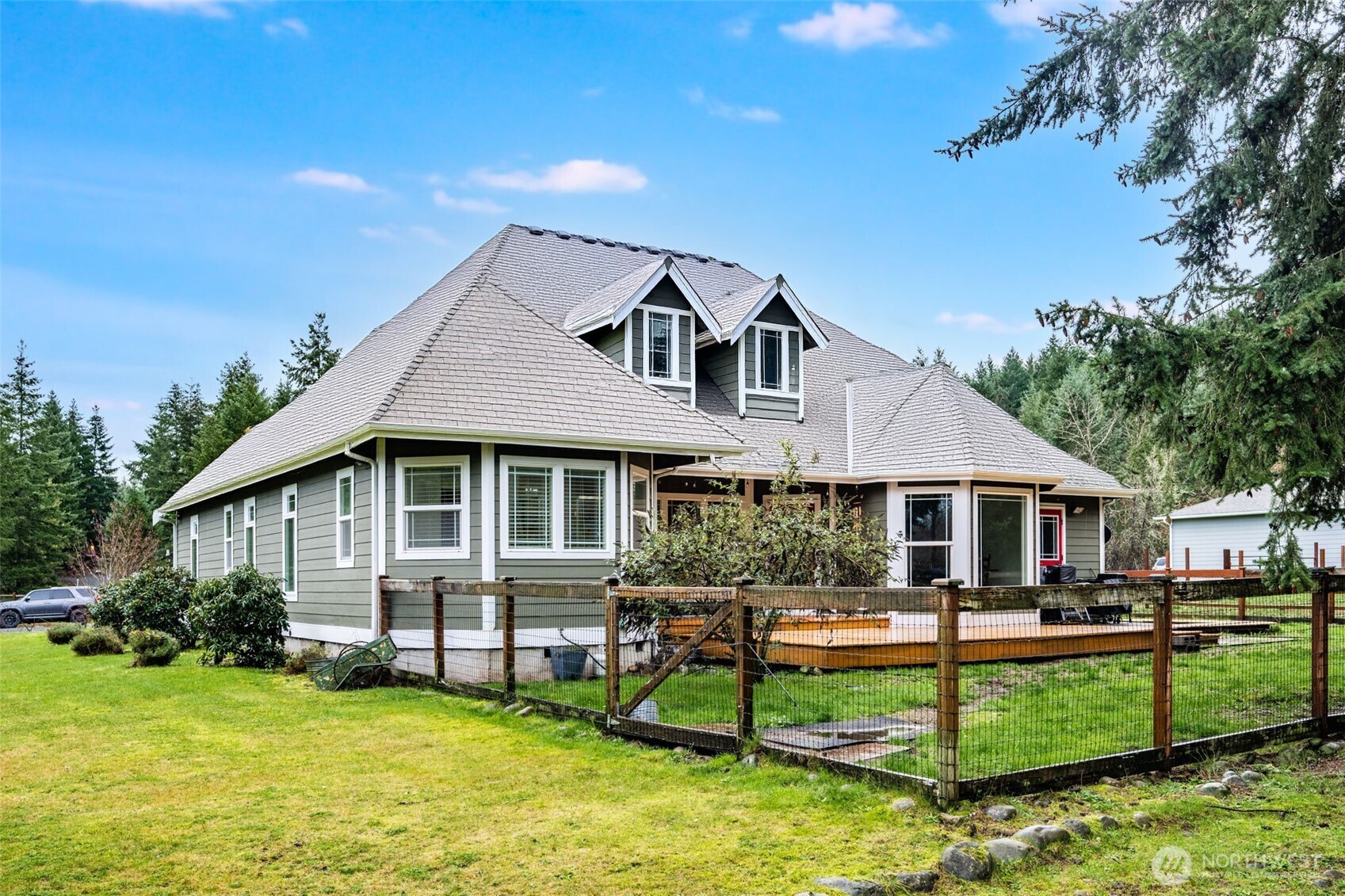 36612 2nd Avenue South Roy, WA 98580 - Photo 33 of 40 a aerial view of a house with swimming pool yard and porch