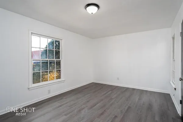 an empty room with a window