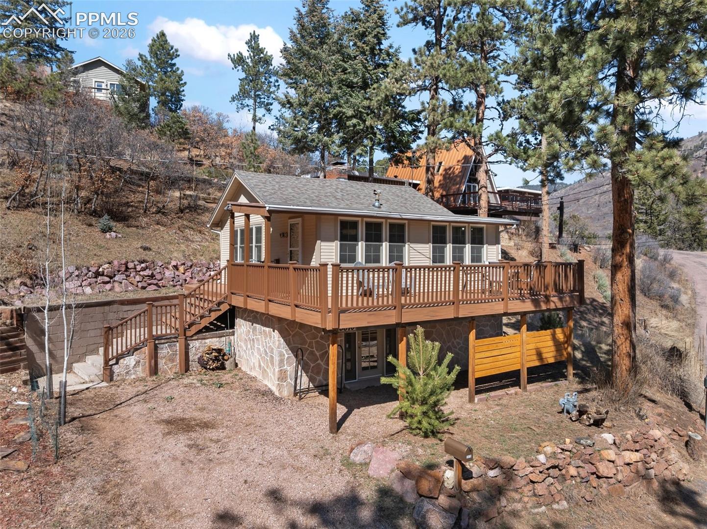 5870 Paona Road Cascade, CO 80809 - Photo 37 of 46 Ariel front view