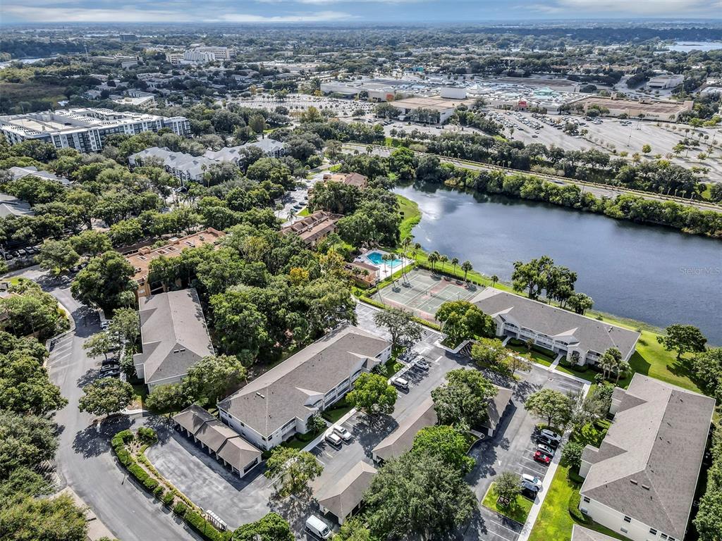 550 Cranes Way, Unit 120 Altamonte Springs, FL 32701 - Photo 28 of 32 an aerial view of a house with a lake view
