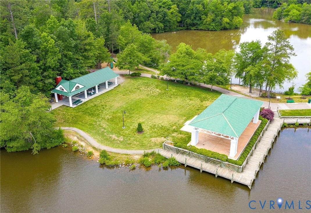 318 Water Pointe Lane Midlothian, VA 23112 - Photo 25 of 36 an aerial view of a house with a swimming pool and outdoor space