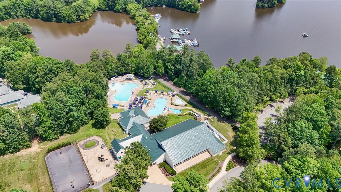 318 Water Pointe Lane Midlothian, VA 23112 - Photo 32 of 50 an aerial view of a house with outdoor space and lake view