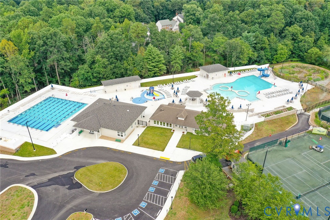 318 Water Pointe Lane Midlothian, VA 23112 - Photo 33 of 36 an aerial view of a house with swimming pool