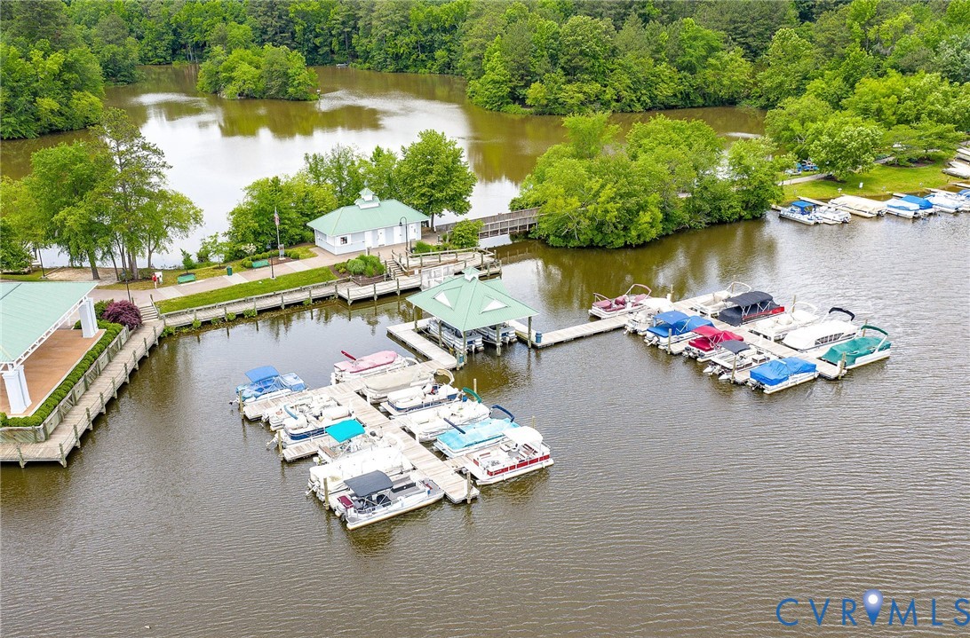 318 Water Pointe Lane Midlothian, VA 23112 - Photo 36 of 50 an aerial view of a house with outdoor space lake view and boat