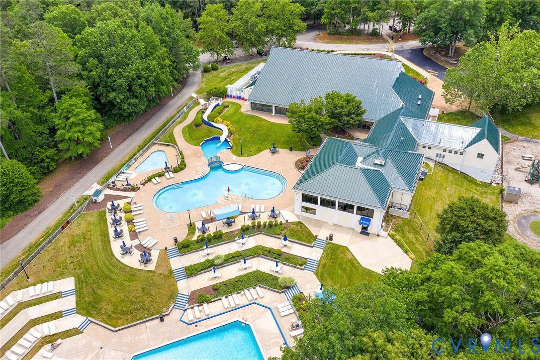 318 Water Pointe Lane Midlothian, VA 23112 - Photo 39 of 50 an aerial view of a house with a swimming pool