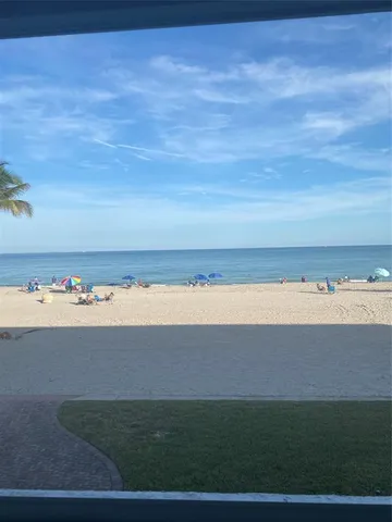 a view of beach and city
