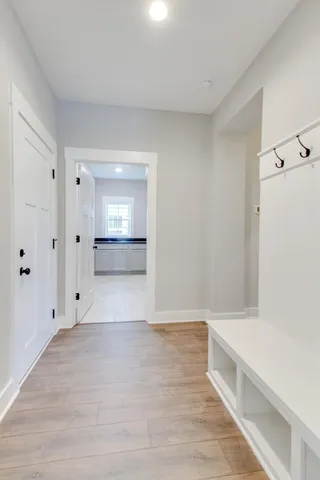 a view of an empty room and window