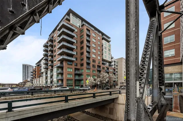 a view of a building with a street