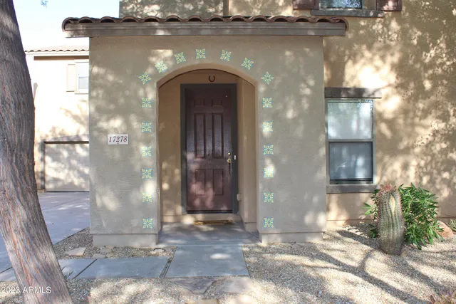 a front view of a house