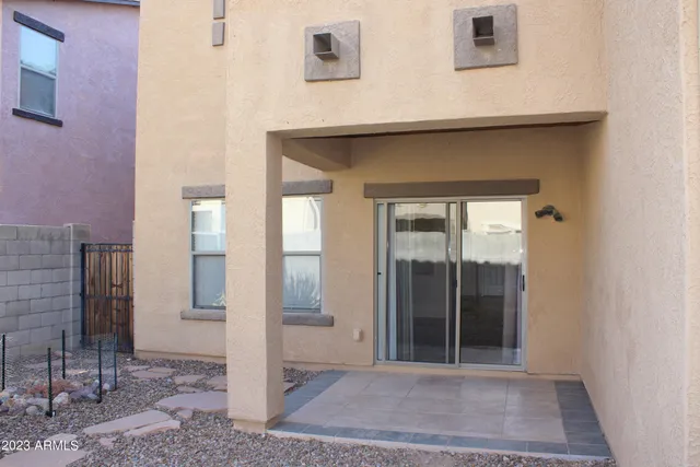 a view of a house with a door