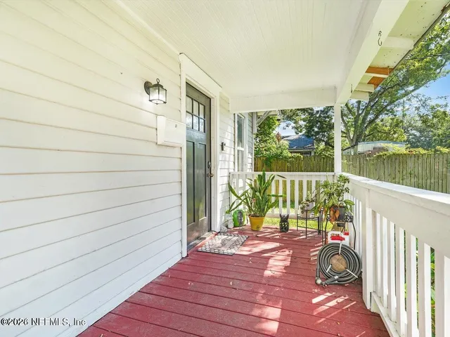 a house view with a backyard space