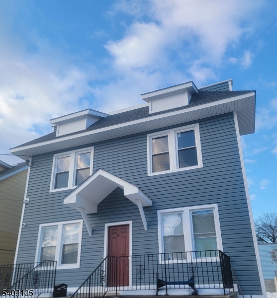 a front view of a house