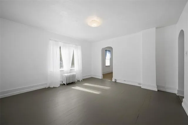 an empty room with a window