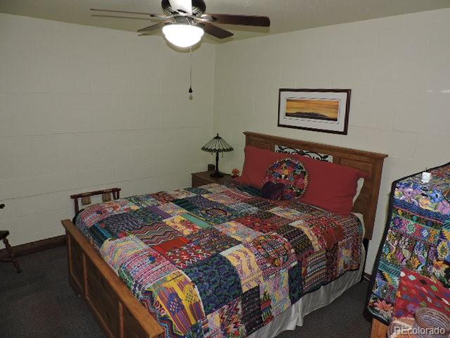 3818 Fontaine Road Fort Garland, CO 81133 - Photo 29 of 50 a bedroom with a bed and painting on the wall