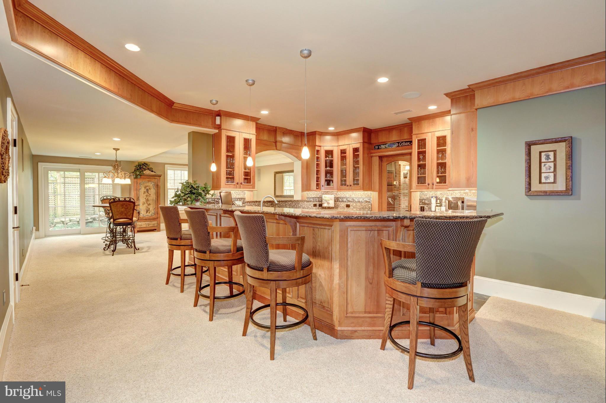 7004 Darby Road Bethesda, MD 20817 - Photo 23 of 30 Full Bar with Wine Cellar