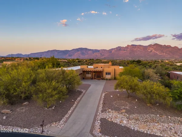a view of an outdoor space with mountain view