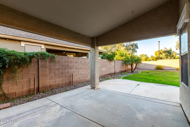 a house view with a garden space