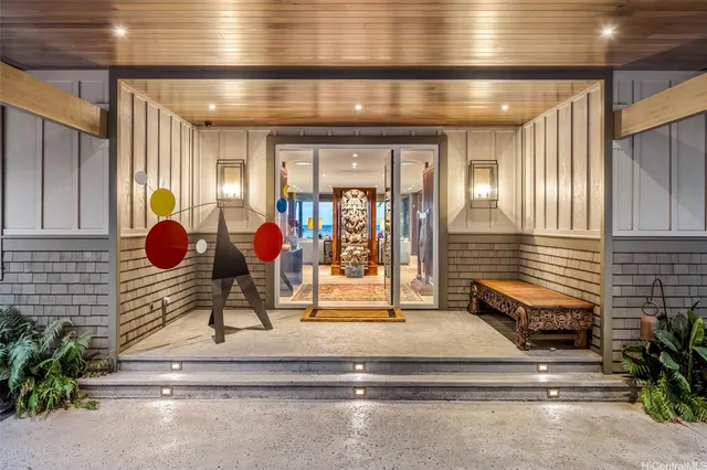 a living room with entrance gate