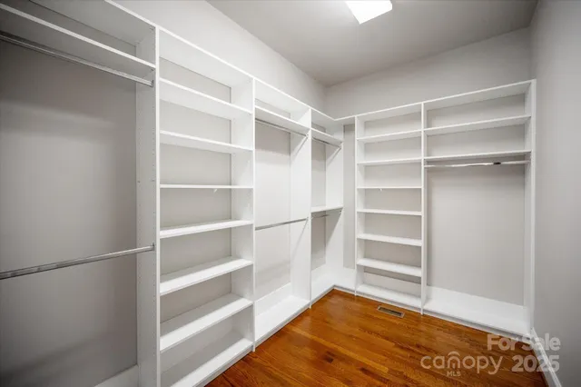 a view of a room with empty racks