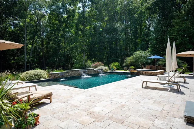 a view of outdoor space yard deck patio and outdoor kitchen