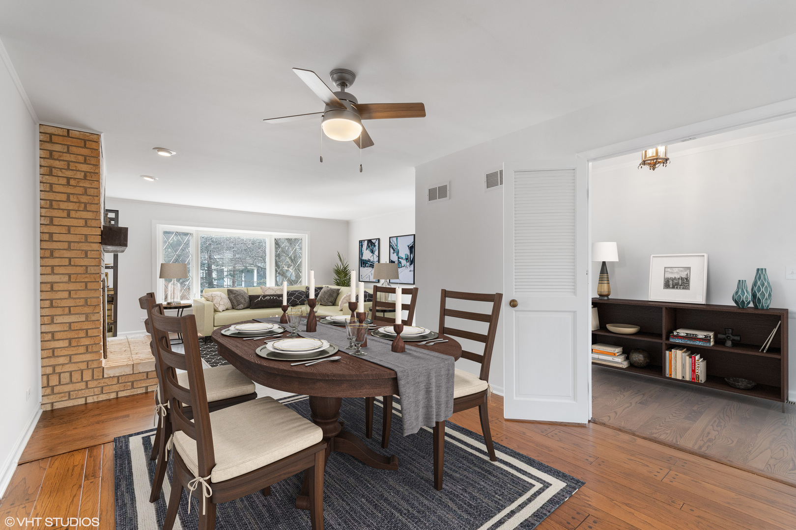 972 West Bauer Road Naperville, IL 60563 - Photo 5 of 32 a view of a dining room with furniture window and wooden floor