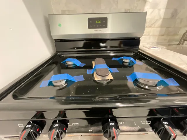 a close view of stove