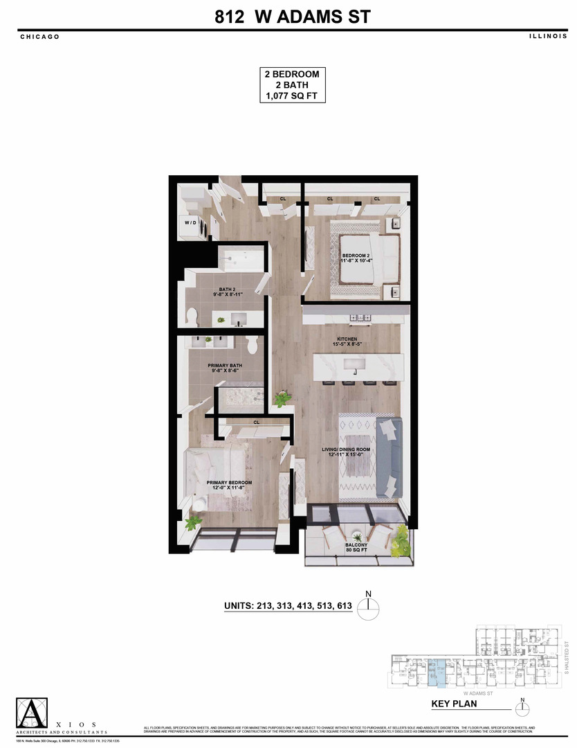 812 West Adams Street, Unit 613 Chicago, IL 60607 - Photo 24 of 32 a picture of a floor plan
