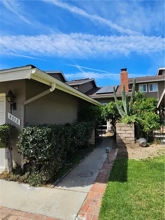a view of a backyard with plants