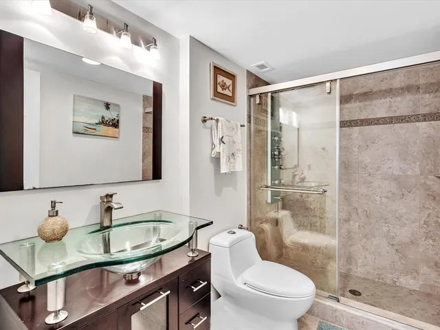 a view of beach and ocean