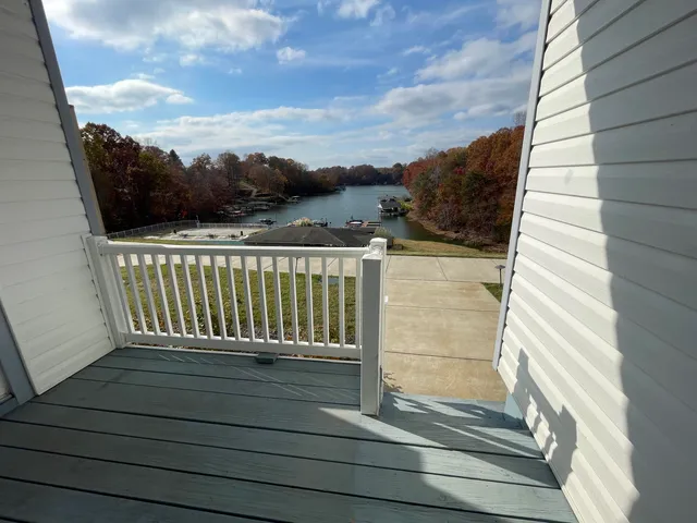 a view of deck and wooden floor