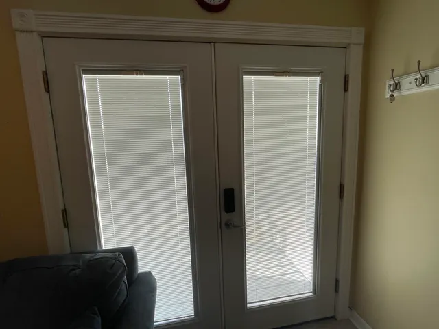 a view of front door