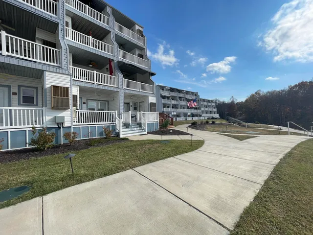 a view of building with yard