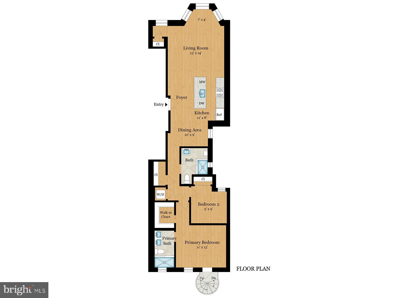 1747 T Street Northwest, Unit 4 Washington, DC 20009 - Photo 30 of 30 Floor Plan