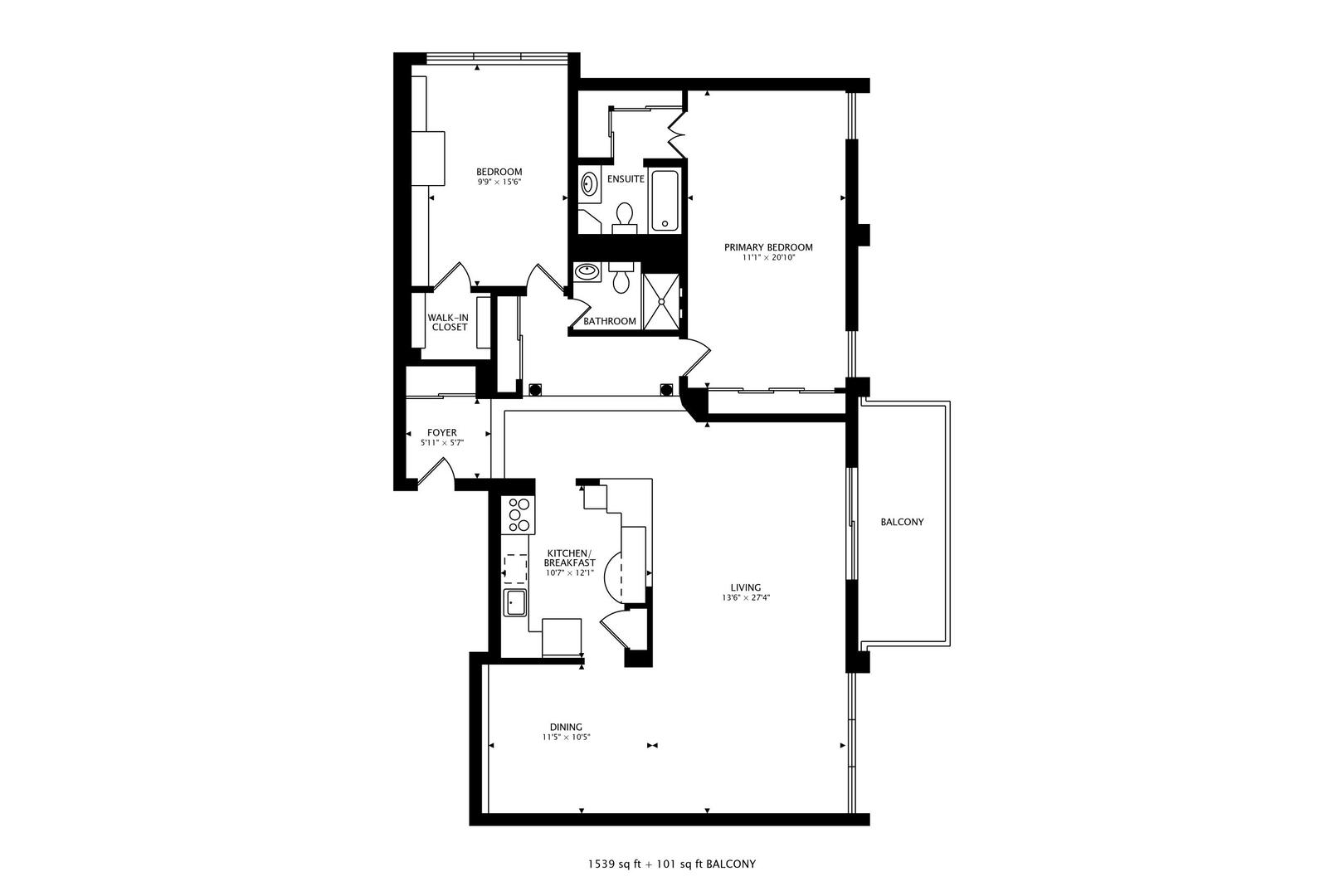 8809 West Golf Road, Unit 8I Niles, IL 60714 - Photo 19 of 27 a picture of floor plan
