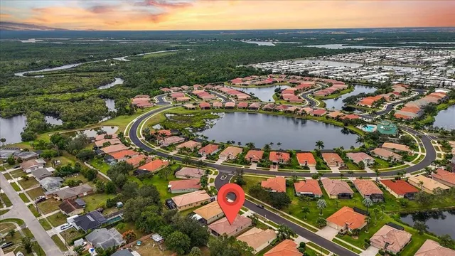 an aerial view of multiple house