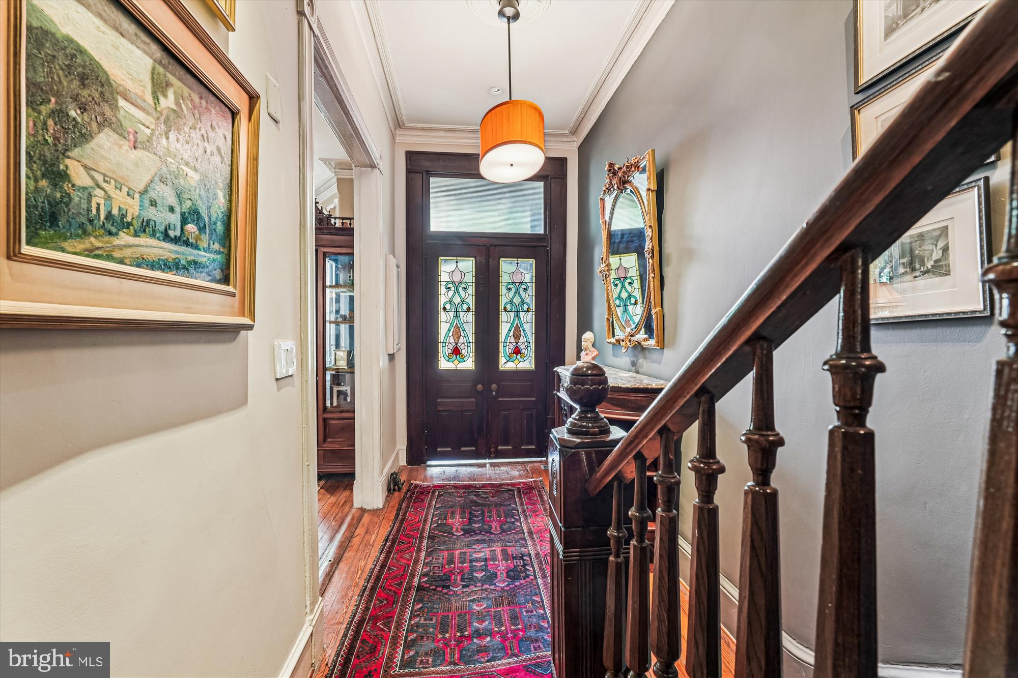 1420 Q Street Northwest Washington, DC 20009 - Photo 11 of 88 Elegant entry highlighted by stained glass doors