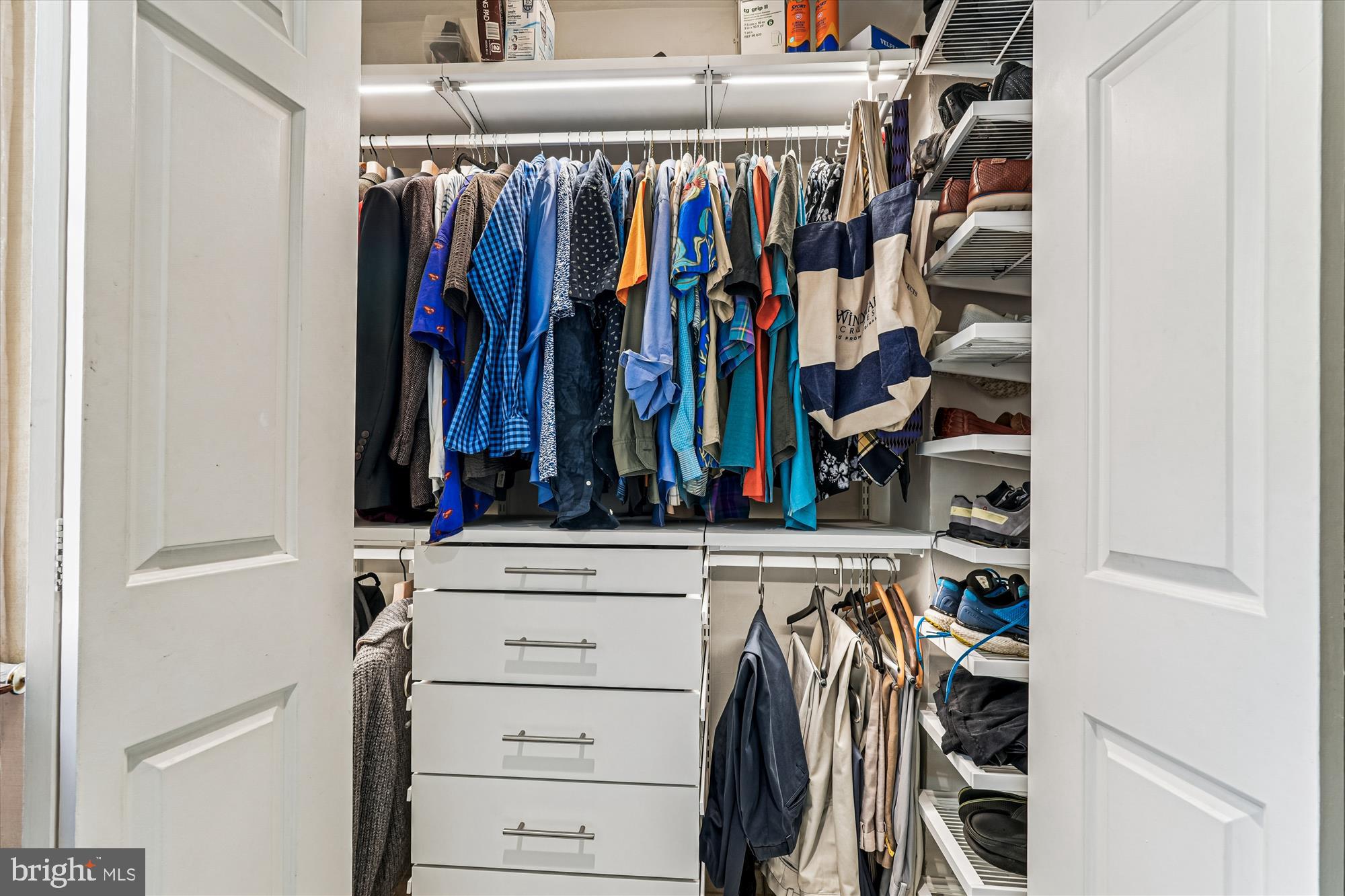 1420 Q Street Northwest Washington, DC 20009 - Photo 44 of 88 Custom lighted Elfa storage w/ shelves & drawers