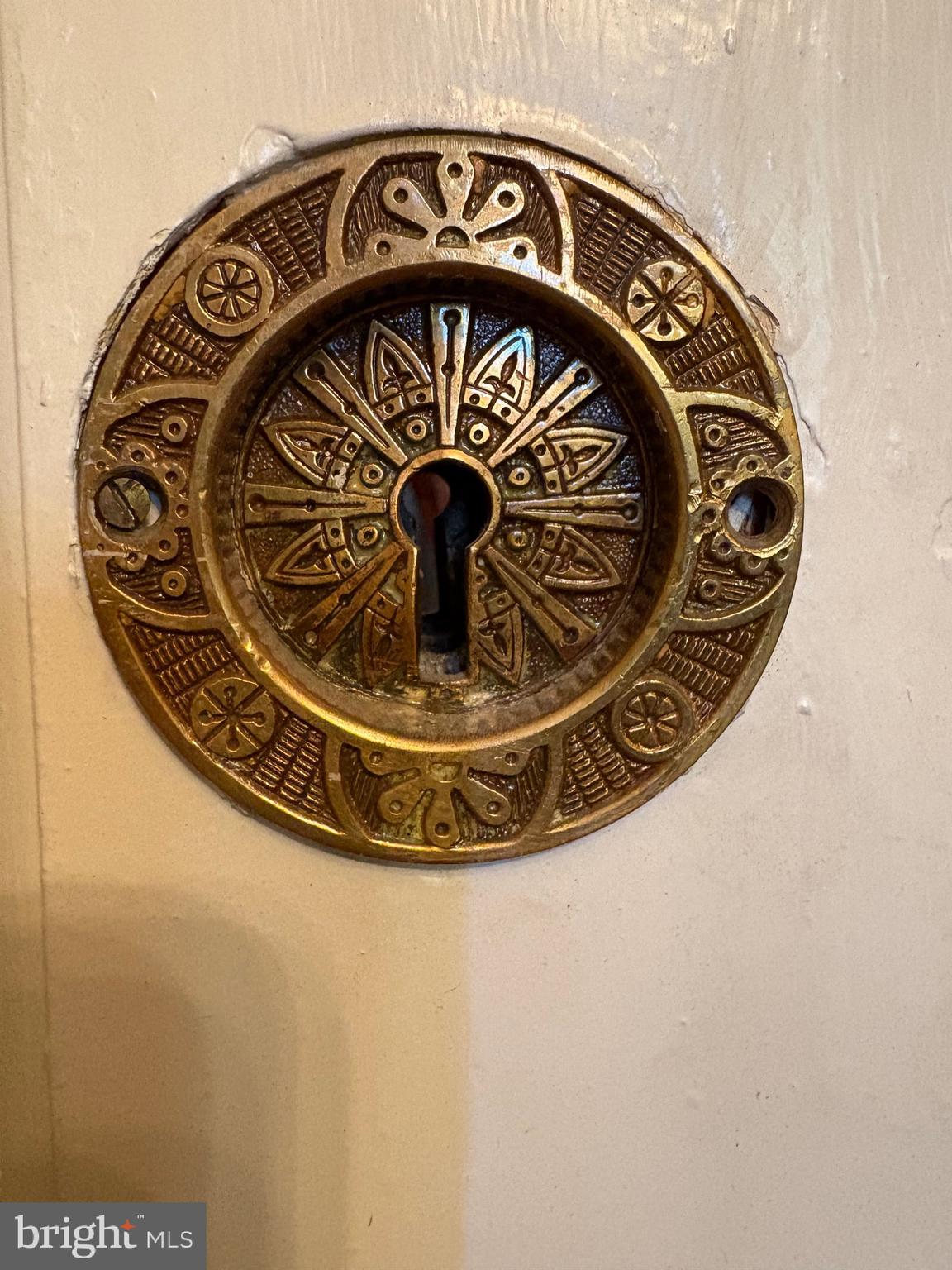 1420 Q Street Northwest Washington, DC 20009 - Photo 78 of 88 Period pocket door hardware on LR/DR pocket doors