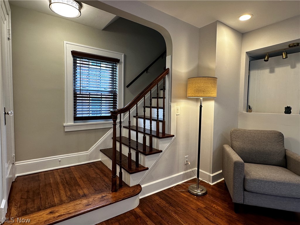 2255 Edgerton Road University Heights, OH 44118 - Photo 18 of 33 Stairs with dark hardwood / wood-style floors