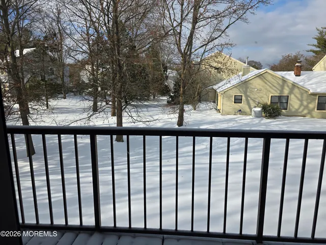 a street view from a balcony